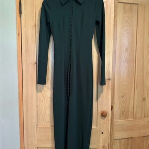 Zara Dark Green Long Sleeve Dress